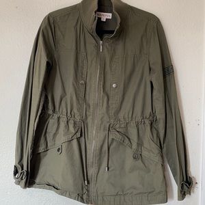 Ladies Merona Olive Green Utility Jacket size Medium